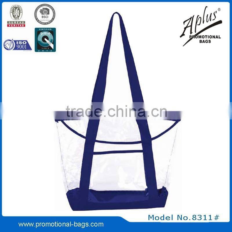 customer transparent pvc tote bags