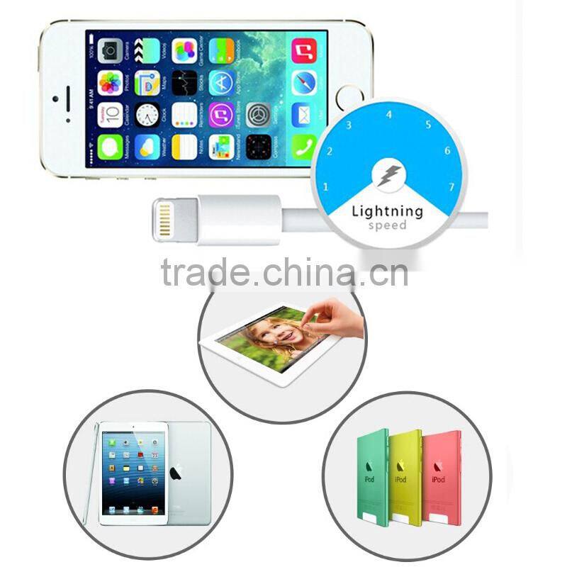 Aluminum casing nylon braided jacket MFi usb cord