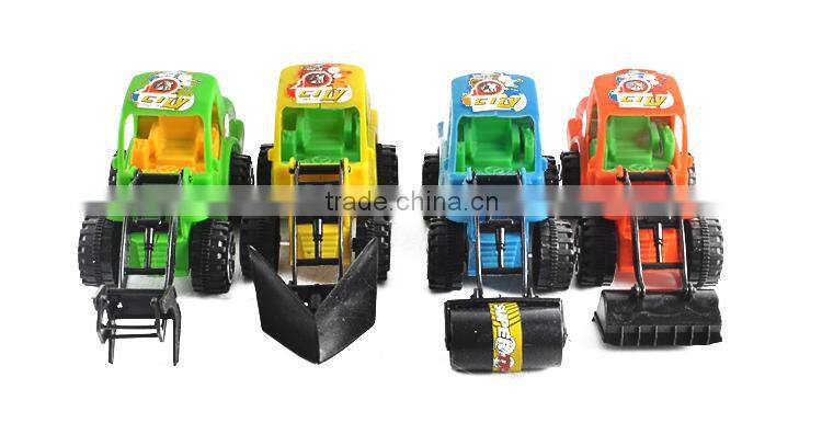 4 pcs back inengineering vehicle mini truck toy