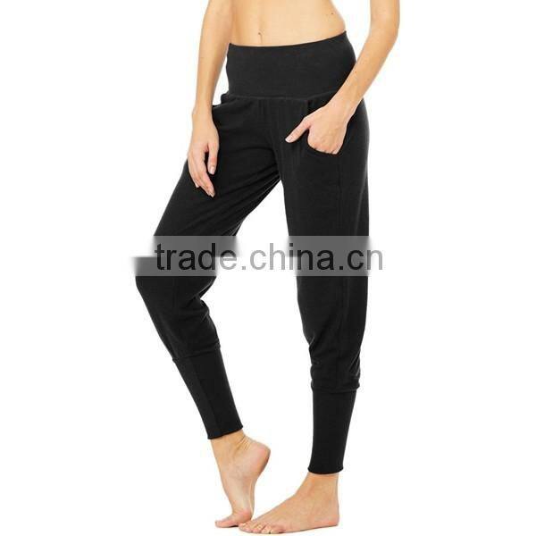 Relaxed fit ribbed hem cuffs unique hot girls yoga pants