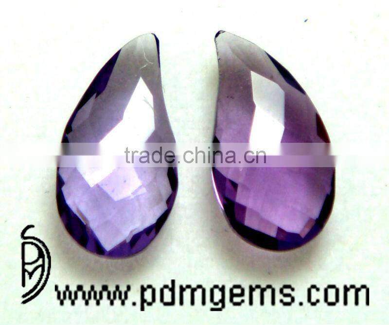 Amethyst Semi Precious Natural Mango Shape Cut Gemstone