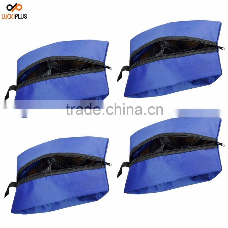 Luckiplus Portable Waterproof Nylon Travel Shoe Bags Black