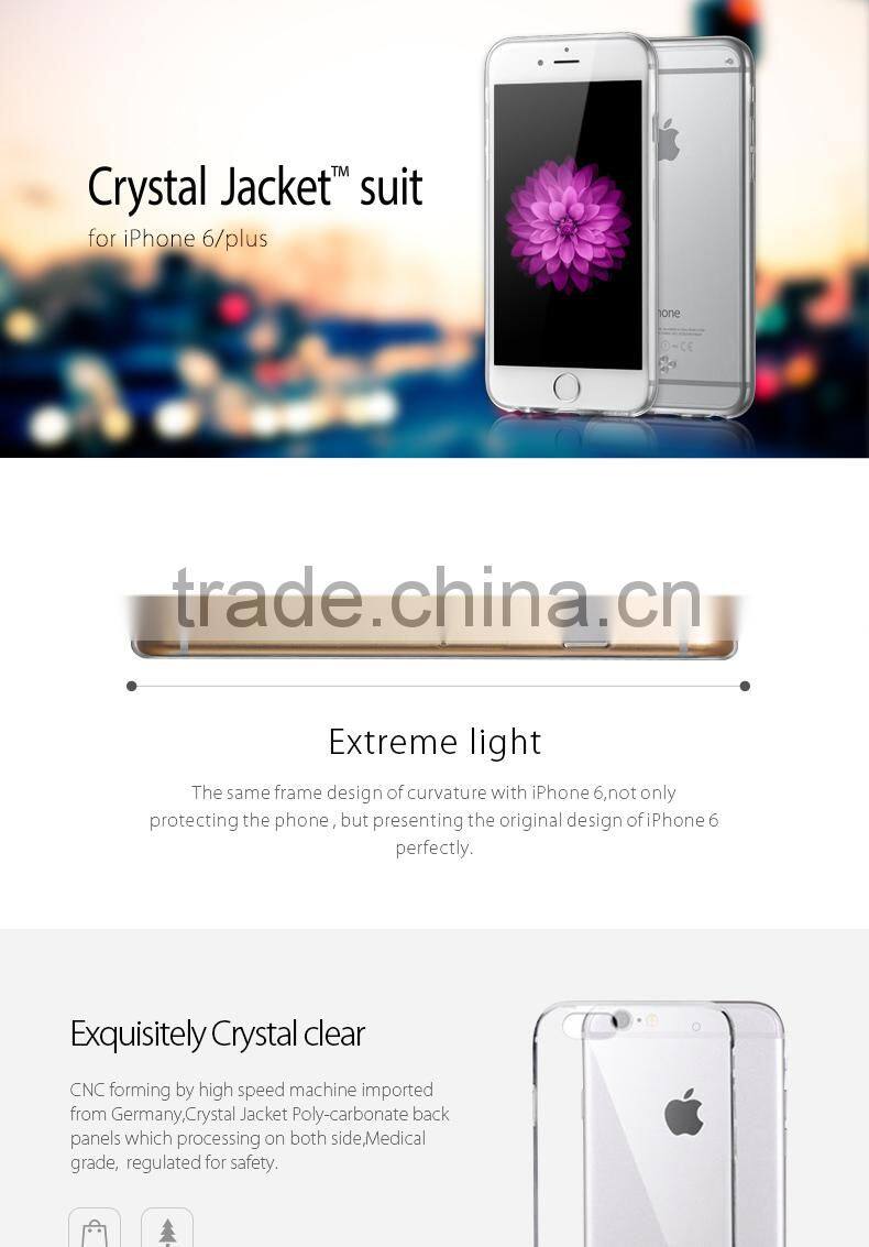 2015 New Crystal Case For Cell Phone TPU+PC Clear Case Cover for iPhone 6s