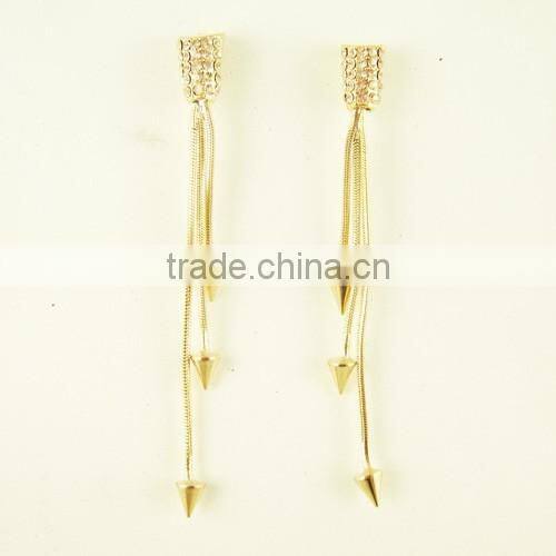 Fashion new 2016 latest gold earring designs metal alloy materail drop tassel earring