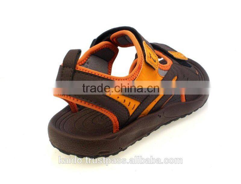 Youngest style flat heel sandal for boy synthetic leather slipper for man
