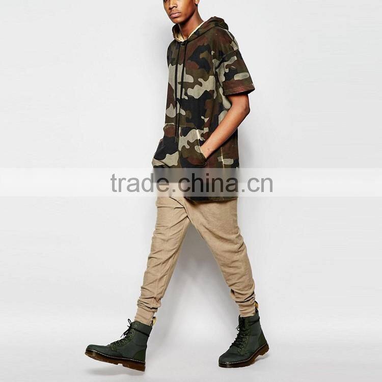 short sleeve custom hoodies pouch pocket pullover camo mens hoodies