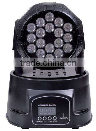 Sales Promotion 18*3w RGB Mini Moving Head Light Led Stage Lighting Australia For Party