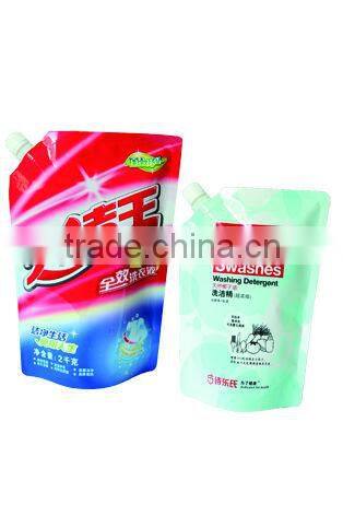 Spout Bag With Side Gusset For Liquid Detergent