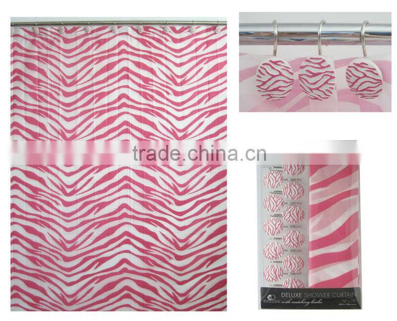 Zebra Fabric Shower Curtain