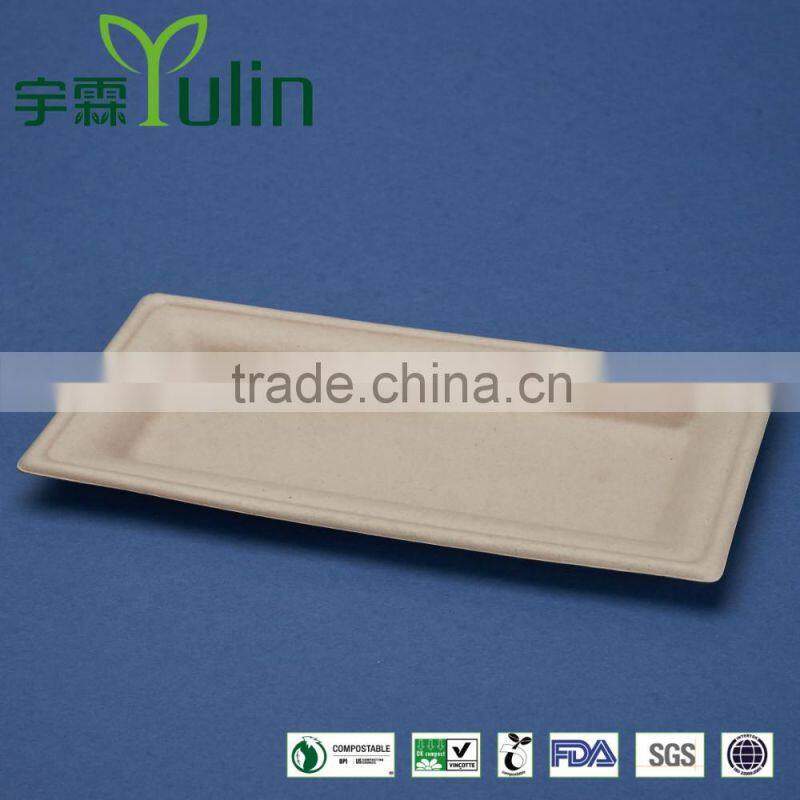 PL-10-05-R-UB 10*5 inches sugercane flate rectangle shape sugarcane dinner plates