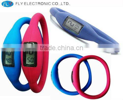 Sport silicone wristband pedometer for kids