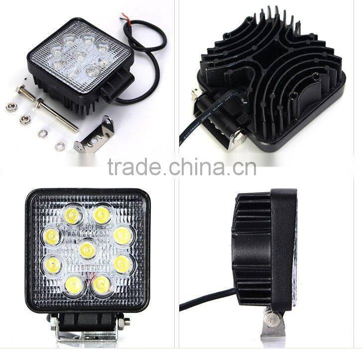 super bright 4x4 led truck light 27w work light 4x4 for truck