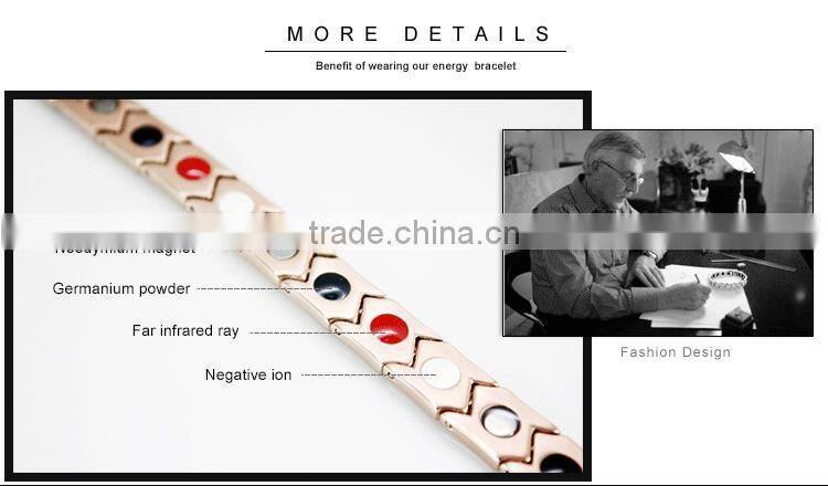 fashion stainless steel magnetic bracelet healthy magnet bracelet magnetic energy bracelet