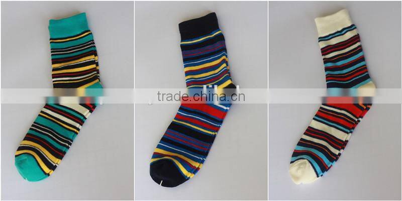 Women's colorful strips cotton socks happy socks