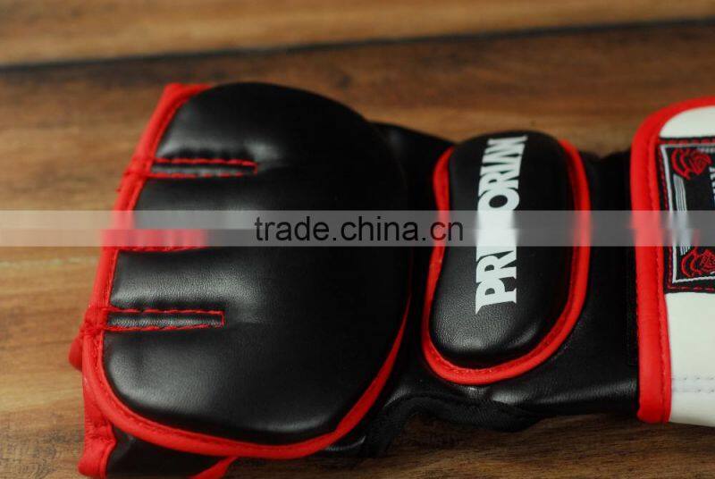 2016 new style high quality ufc mma kickboxing gloves half finger mma gloves for training in fashion sports and gym equipment