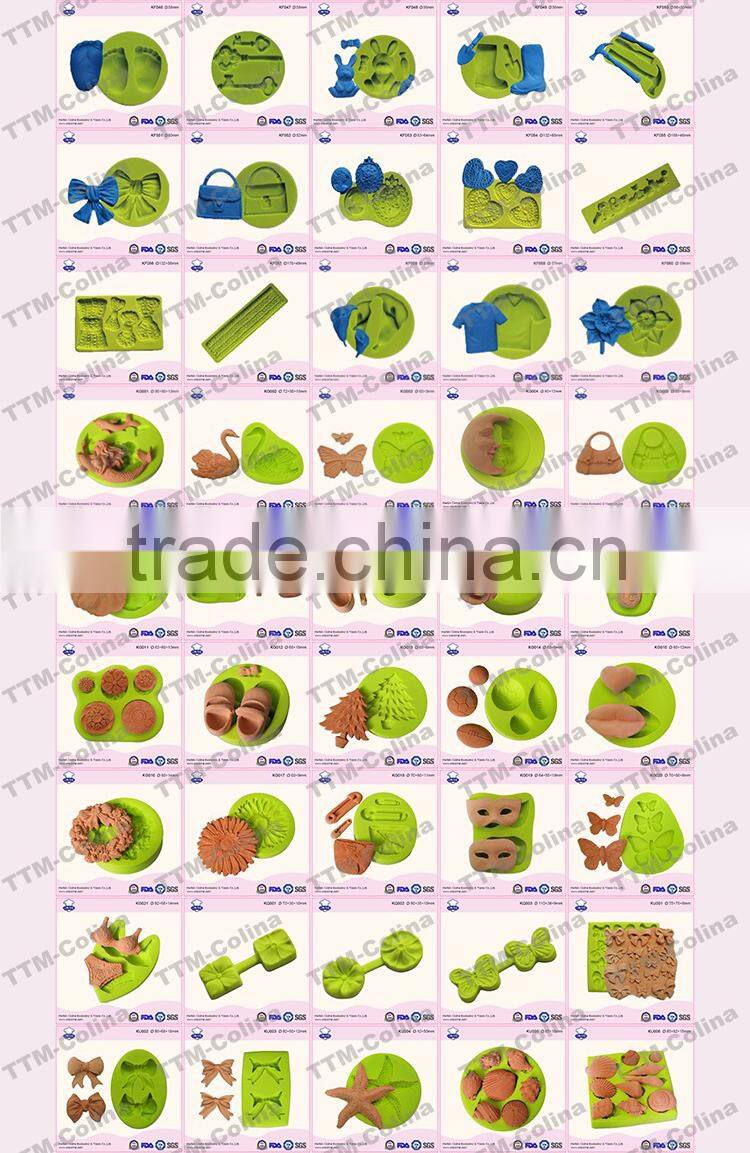 Cute dog shape cake decoration fondant silicone mold