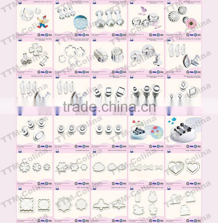 Plastic non stick fondant cake decorative embossing rolling pin