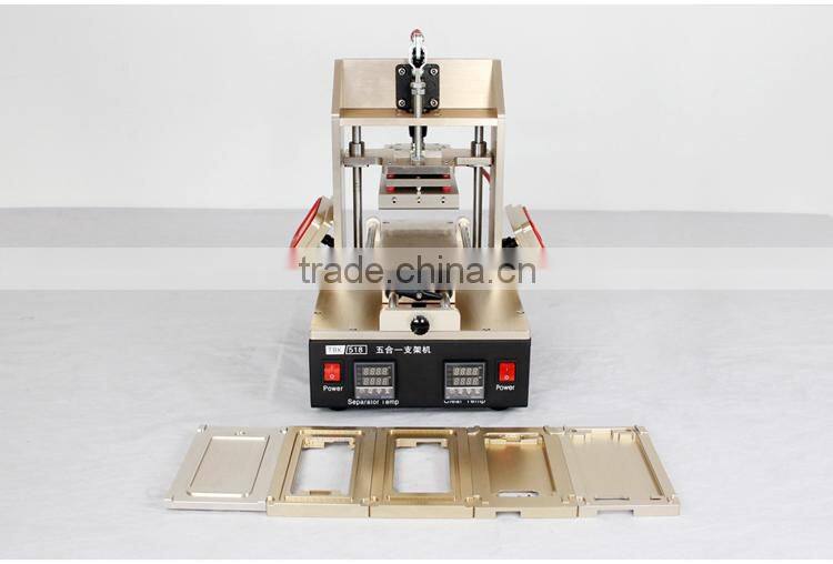 5 1n 1 Machine = iphone Middle Bezel Splite + iPhone Frame Laminator + Vacuum LCD Screen Separator + Glue Remover + Preheater