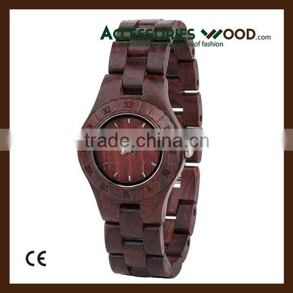 Customized Rose wood wooden watch for lady
