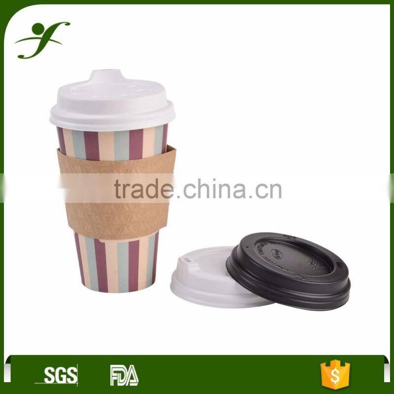 16oz custom design single wall disposable ice cream cup paper lid