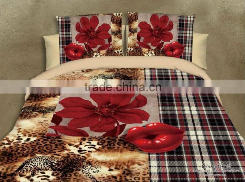 3D Printed Flower Pink rose Bedding Set Quilt Cover Bedsheet Pillowcase bedding set