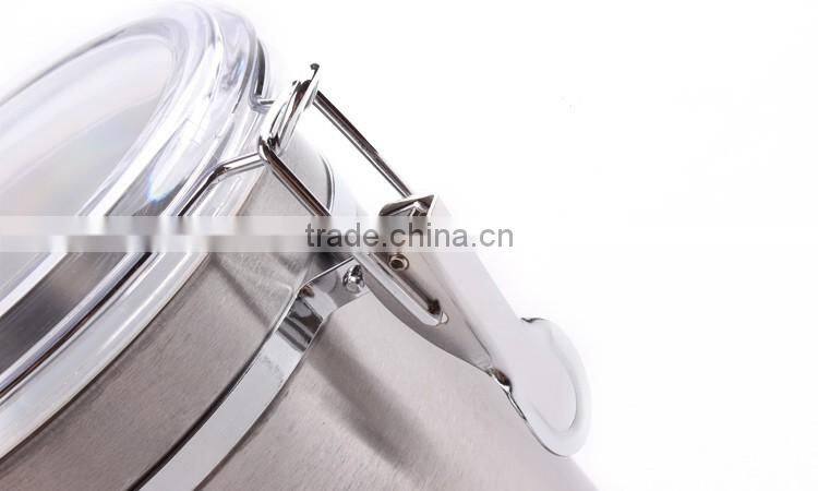 2016 stainless steel kitchen storage jar / storage box / canister set