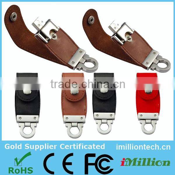 Alibaba china supplier promotion gift 8gb 16gb black leather usb flash drive