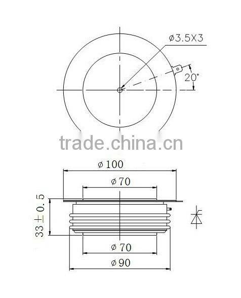 Discount price of alternator rectifier thyristor of 2000 amp