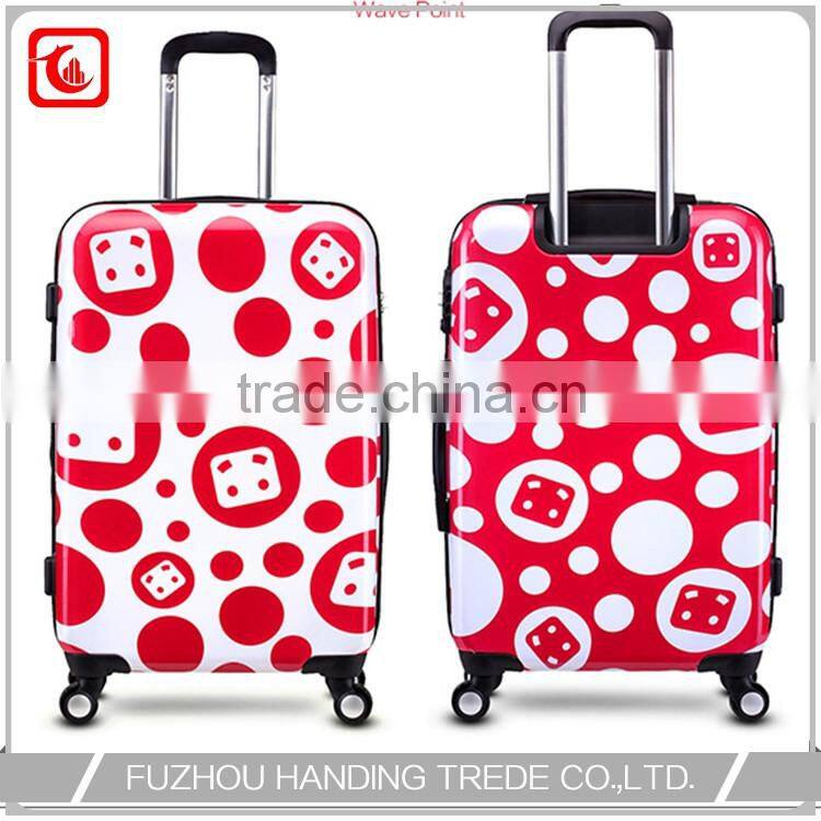 new colorful ABS PC polka dot luggage for little girl