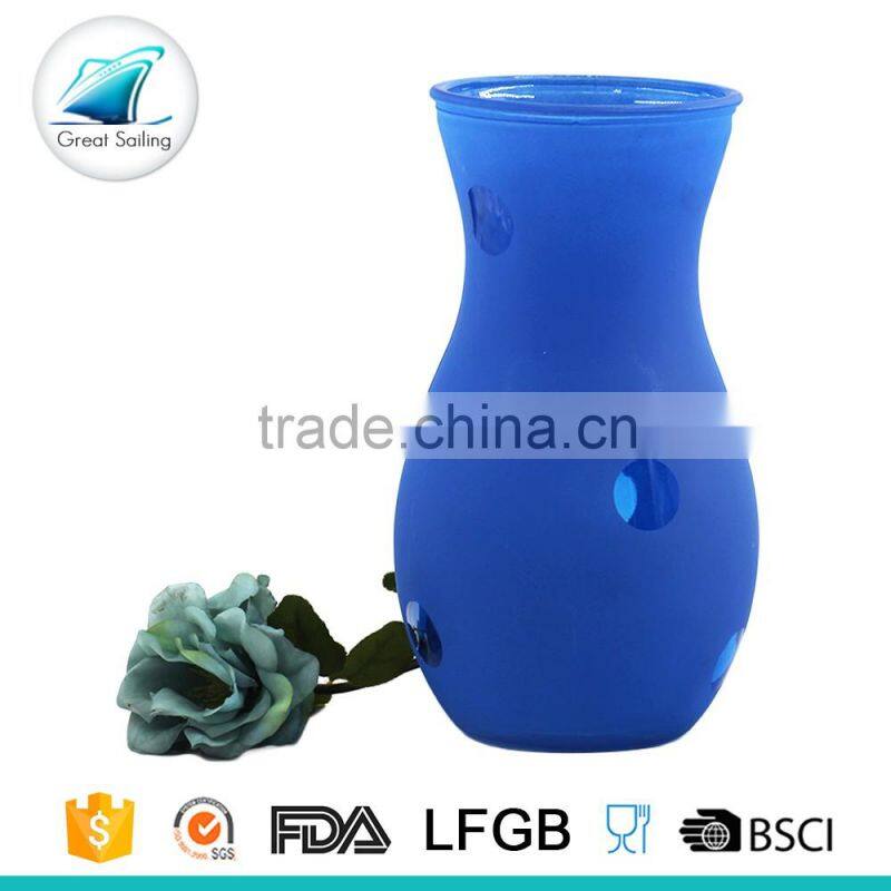 fancy color gourd-shaped cheap glass vase