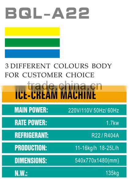 Guangdong supplier BQL-A22 factory price used ice cream machine cheap ice cream machine
