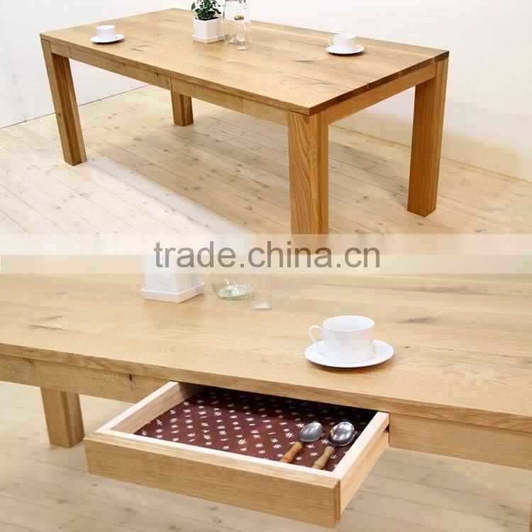 Durable and Easy to use top dining table with various kind of wood made in Japan