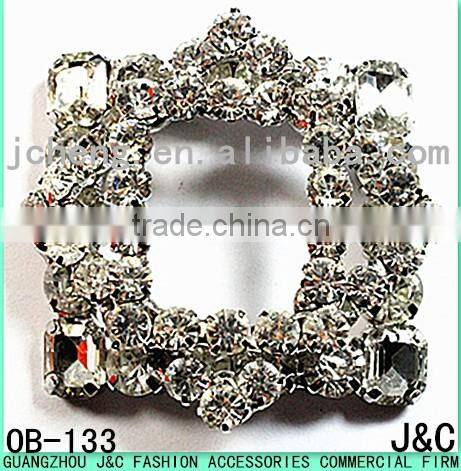 2016 square shaped crystal stone shoe ornament shoe buckle shoe trim