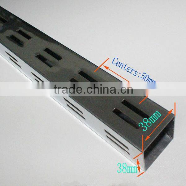 38*38mm Double holes stainless slot tube,Slotted Stripping