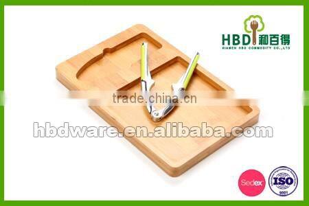 Hot selling wooden nutcracker with tray set for sale