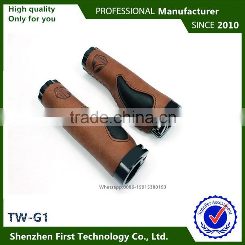 27.5 mtb carbon comfortable bicycle grips leather hand grips