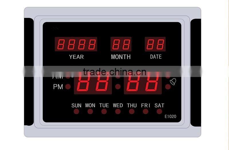 Digital calendar time zone LED clock