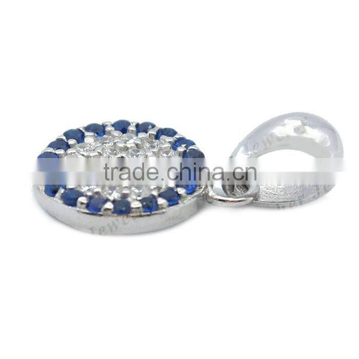 Rhodium plating tiny 925 sterling silver nice zircon charm