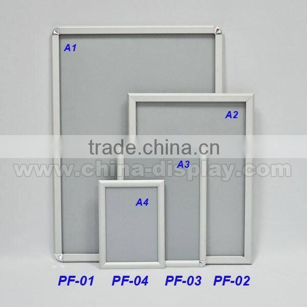 Aluminum 25mm snap frame a4 clip poster frame wall mounted white snap frame