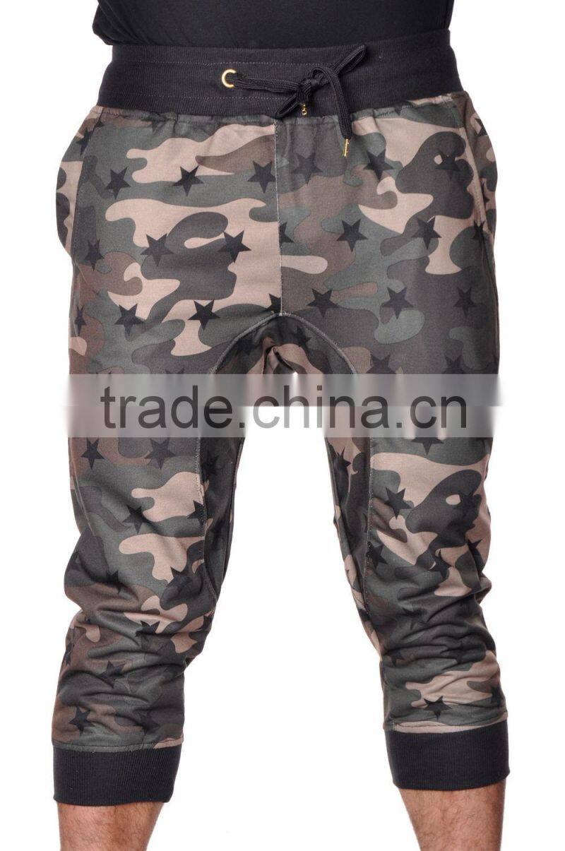 Mens Sublimated Slim Fit Military Camo Street Joggers
