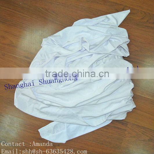 White fiber T-shirt wiping rags with new material