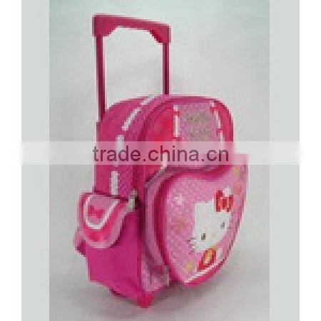 Small Rolling Backpack trolley school bags Garden New School Book Bag(YX-Z082)