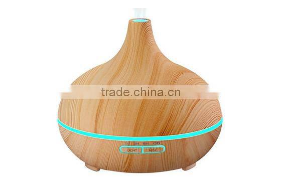 300ml Cool Mist Humidifier Ultrasonic Aroma Essential Oil Diffuser for Office Home Bedroom Living Room Study Yoga Spa - Wood