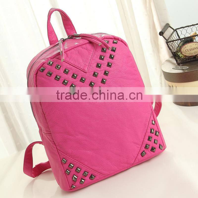 China supplier hobo satchel bags women water-washed soft leather backpack fashion 2016