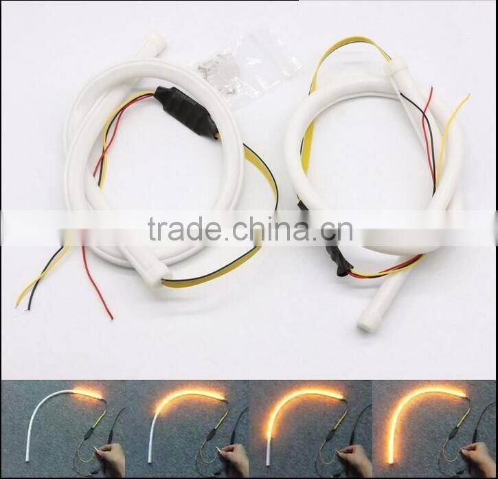 Hot Selling Led Flexible drl Strip Daytime Running Light Universal Led Strip 45cm 60cm sequential drl