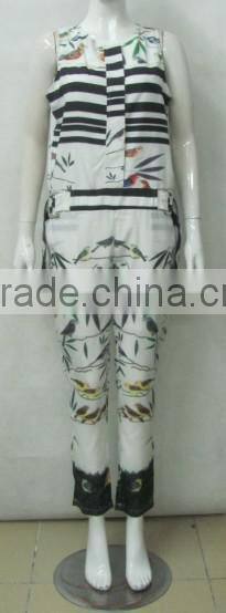 Pretty Steps 2015 wholesale clothing woman in china soft adult jumpsuit women back new design ladies suit