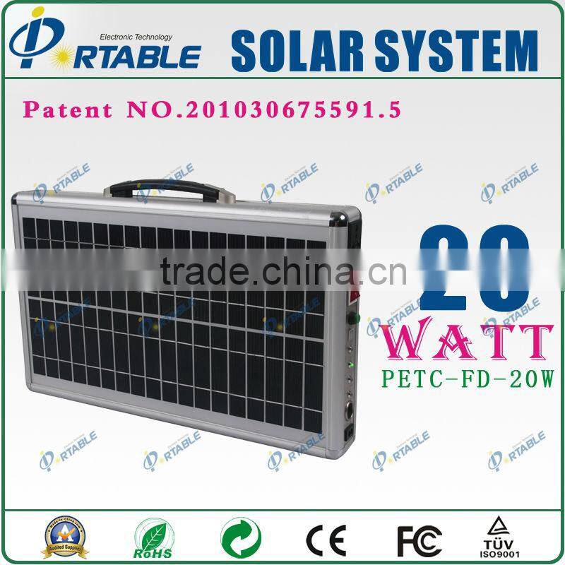 20w Solar home system for lighting, Fan,TV etc/portable solar home system/solar generator