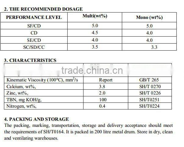 Multifunctional Engine Oil SF/CD CD SE/CD SC/SD/CC