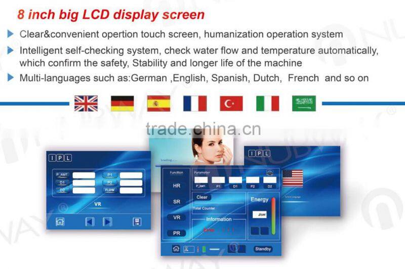 2015 ipl/rf multifunction beauty facial machine hair removal