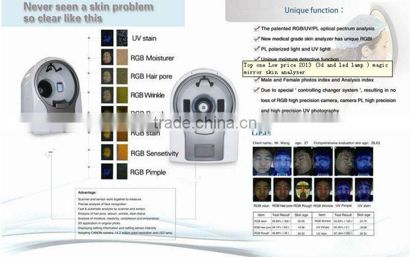 portable skin analyze machine/uv skin analyzer/skin analyzer